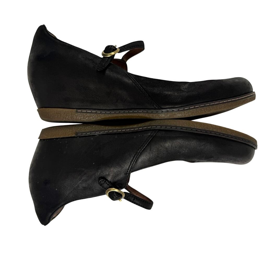 Dansko Black Leather Mary Jane Wedge Shoes Comfortable Casual Size 39 (8.5-9) - Picture 2 of 16